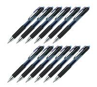 Uni-Ball - Bolígrafo de gel Signo UMN-207 azul, juego de 12 | Tinta resistente a la luz, punta de 0,4 mm, resistente al agua, recargable