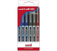 Uni-ball Estuche 6 roller Tinta líquida UB-150 colores surtidos
