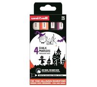 Uni-ball Estuche Chalk Marker Marcadores de tiza líquida PWE-5M Set 4P Halloween