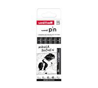 uni-ball Estuche PIN de 5 piezas de marcadores calibrados 0,05 a 1,2 mm color negro SET MANGA SHONEN