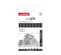 Uni-Ball Estuche PIN 8 piezas marcadores calibrados 0,03–1,2 mm negro Set clásico I