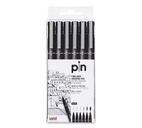 Uni-ball Estuche PIN Marcador calibrado PIN-200 Negro 6 Uds