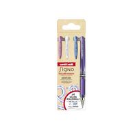 Uni-Ball Estuche Rollerball Signo Broad UM-153 - 4 pzas, tinta gel 1,0 mm, colores surtidos