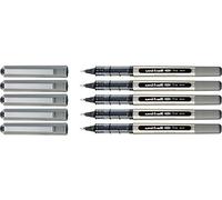 Uni-Ball Eye Fine UB157 - Bolígrafos de tinta, negro, 5er Pack