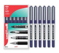 uni-ball Eye Micro UB-150 - Bolígrafo de tinta de gel (0,5 mm, en caja de regalo, 6 unidades), color azul