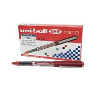 Uni-ball Eye Micro UB150 - Bolígrafo de punta rodante (12 unidades), color rojo