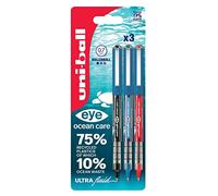 uni-ball Eye Ocean Care UB-157ROP - Bolígrafos de punta redonda fina de 0,7 mm para una escritura suave, dibujo, arte y colorear. Tinta líquida Uni Super Ink resistente a la decoloración y al agua,