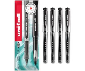 uni-ball Gel Impact Broad UM-153S - Bolígrafos de punta redonda de 1,0 mm, paquete de 4 unidades, color negro