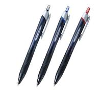 Uni-Ball Jetstream extra Fine & Micro Point Click Retractable Rollerball Pens, de Rubber Grip Type de 0.38 mm de Black, Blue, Red Ink - each 1 Pens/total 3 Pens Value Set by Uni