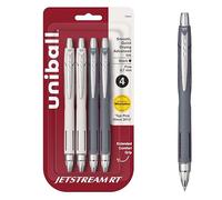Uni-ball Jetstream RT - Bolígrafos NY Times Wirecutter el mejor bolígrafo durante más de una década, paquete de 4 bolígrafos negros de punta fina, 0.7 mm, regreso a clases
