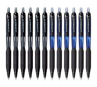 Uni-Ball Jetstream SXN-101-7N - Bolígrafos retráctiles, punta punta de punta de punta de 0,7 mm, tinta negra y azul, paquete de 12
