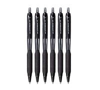 UNI-BALL Jetstream SXN101 - Bolígrafo Roller de 0,7 mm, Tinta de Secado Rápido, Pigmentada e Impermeable, Color Negro, Paquete de 6