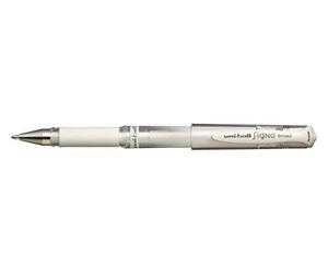 UNI-BALL Lot de 12 Stylo à encre gel SIGNO broad (UM-153), blanc