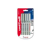 Uni-Ball Ojo Aguja UB-185S Bolígrafo - Negro/Azul/Rojo, 5 Pack