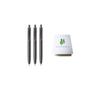 uni-ball one F 0.38mm - Can be written clearly Gel pen 3 Pack (Faded Black body/Black inc) Sticky Notes Value Set