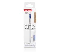 Uni-ball ONE gelroller 0,7 mm blauw, 1 roller + 3 vullingen