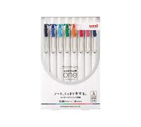 Uni Ball One UMNS388C - Bolígrafo roller de tinta de gel (0,38 mm, 8 colores)