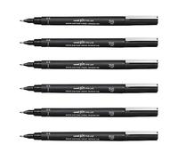 Uni-Ball Pin Rotulador de Dibujo Fineliner Ultra Fino Línea Marcador 0.6mm Tinta Negra Paquete de 12]