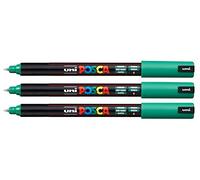 Uni-Ball POSCA -181701 - Rotulador con punta de cincel (verde, 3 unidades)