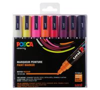 uni-ball POSCA (182517) Medium Bullet Tip Marker Pens - Warm Colours - Set of 8