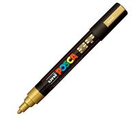 UNI-BALL POSCA Marcador permanente PC-5M punta de 1,8-2,5 mm. Tinta pigmentada Oro 176446000