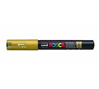 uni-ball Posca PC-1M Extra Fine Bullet Tip Marker - Gold, Pack of 12