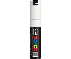 Uni-Ball Posca - Rotulador permanente, blanco | Rotulador con tinta pigmentada al agua, alto poder de cobertura, apto para casi todas las superficies, punta recambiable