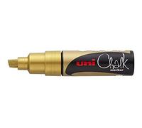 Uni-Ball PWE-8K-Marcador de Tiza (Punta de cincel, Color Dorado, 8 mm (PWE-8K OR)