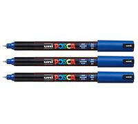 Uni-ball PX89789000 POSCA -181701 Marcador con punta calibrada (Azul 3 piezas)