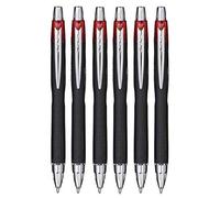 Uni Ball Rojo Jetstream Retráctil Ancha Bolígrafo 1mm Punta Punta & Línea de 0,45mm Ancho Impermeable Resistente a la Luz Secado Rápido Tinta Pigmento para Rápido Escritura SXN-210 (Paquete de 6)