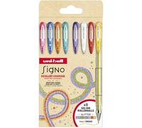 Uni-Ball Set Rollers tinta gel Signo Sparkling UM-120 0,8mm 8 uds