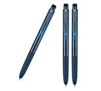 Uni-ball Signo RT1 Bolígrafo de tinta de gel retráctil, ultra micro punto 0,28 mm, mango de goma Renewal 2021, 3 bolígrafos azules y negros con etiqueta engomada Kanji Love