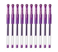 Uni-Ball Signo Snap Cap - Bolígrafo de tinta de gel, punta extrafina de 0,38 mm, tinta violeta, Y.UM151A.12, paquete de 10