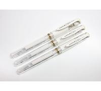 UNI-BALL Lot de 12 Stylo à encre gel SIGNO broad (UM-153), blanc