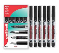 uni-ball Super Ink Marker PNA-125 - Rotulador permanente, tinta negra, en embalaje, ideal para CD, lavandería, tela, vidrio, plástico, metal, etc. (paquete de 6)