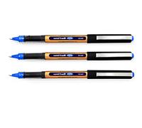 uni-ball UB-150-10 Eye On Point Stay Gold Broad Ballpoint - Bolígrafos azules de punta redonda prémium de 1,0 mm para una escritura a mano súper suave. Resistente a la decoloración y al agua, tinta