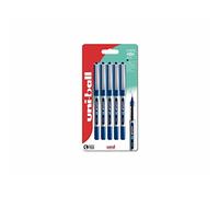 uni-ball UB-150 Eye Blue - Bolígrafos de punta de bola micro de 0,5 mm para escritura a mano, dibujo, arte, manualidades y colorear, resistente a la decoloración y al agua, tinta líquida Uni Super