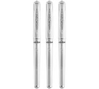 Uni-Ball Gel Impact UM-153 White [Pack of 3] Broad 1.0mm Rollerball by