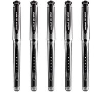 uni-ball UM-153S - Bolígrafos de punta redonda de gel (punta de 1 mm, 0,6 mm de ancho de trazo), tinta negra (5)