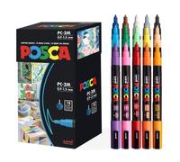 Uni-Ball Uni Posca - Rotuladores (15 unidades, base al agua, colores variados)