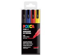 Posca Estuche de rotuladores PC3M UNIPC3M/4C Punta fina Azul 4 unidades Estándar