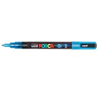 uni-ball Uniposca PC-3ML Azul Purpurina | Rotulador con punta redonda de 0,9-1,3 mm para casi todas las superficies