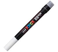 Uni-Ball181601 - Marcador POSCA con punta de pincel, blanco | Rotulador con tinta pigmentada al agua, punta de pincel flexible de 1 a 10 mm, apto para casi todas las superficies