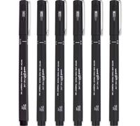 Uni Bola Alfiler Dibujo Pluma Pigmento Forro Set Tinta Negra 0.05mmA 0.8mm De 6
