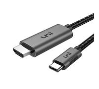 uni Cable USB C a HDMI 1,8m (4K@60Hz), Cable Trenzado USB Tipo C a HDMI Thunderbolt 4/3 Compatible con MacBook Pro/Air, iPad Pro, Surface Book y otros dispositivos que admiten transmisión de video