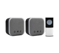 Uni-Com Kit de Timbre Inalámbrico - Plug-In y Portátil, Negro