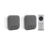 Uni-Com Kit Timbre Inalámbrico Portátil con Base, Blanco