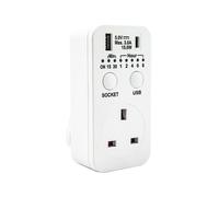Uni-Com Temporizador con USB y Enchufe UK