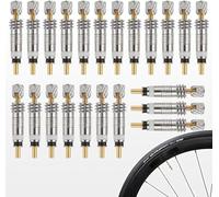 Uni-Fine 20 Piezas Válvula de Bicicleta de Carretera de Latón, Válvula de Bicicleta Núcleo de Carretera, Presta Válvula, Válvula Francesa, Adaptador de Válvula para Repuesto reparación de Bicicletas