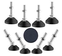 Uni-Fine 8PCS Pies Niveladores Base, Pie Nivelador para Mueble M10 X 50 Niveladores de Muebles Patas Niveladores Patas Mesa Tornillos para Muebles Ajustables para Podo Tipo de Pies de Muebles (300KG)